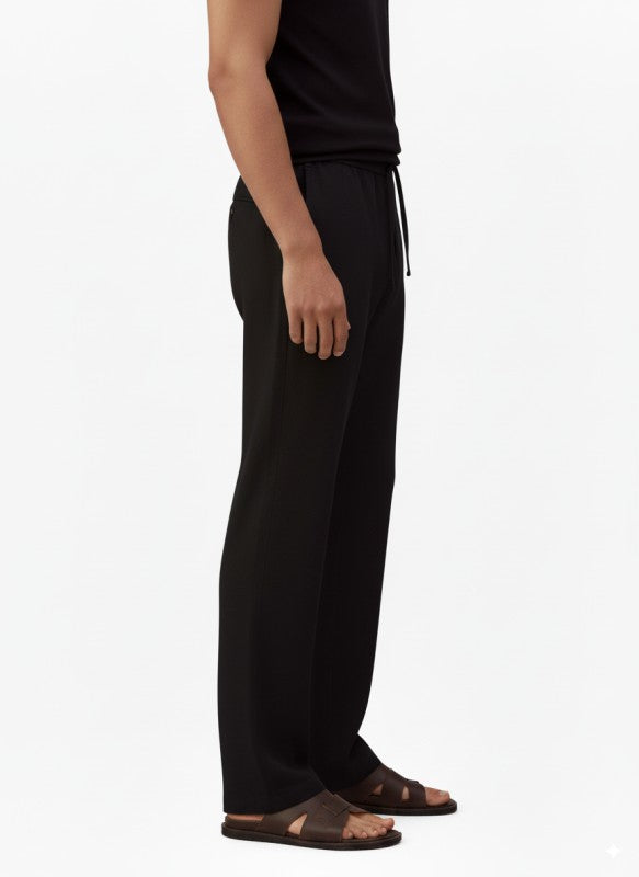Linen Blend Pant #BLACK