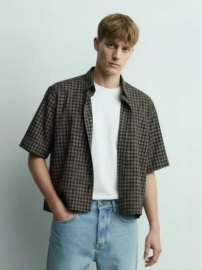 PLAID BOXY FIT SHIRT