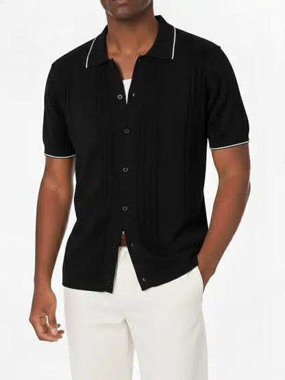 Knitted Polo HB-0007 (BLACK)