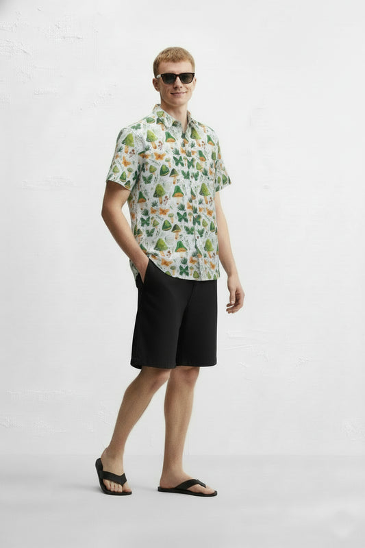 Men's Printed Woven Cotton Shirt
