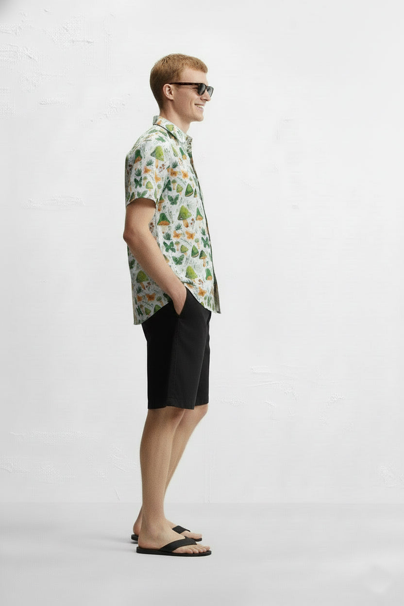 Men's Printed Woven Cotton Shirt