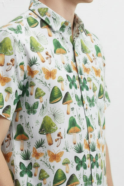 Men's Printed Woven Cotton Shirt
