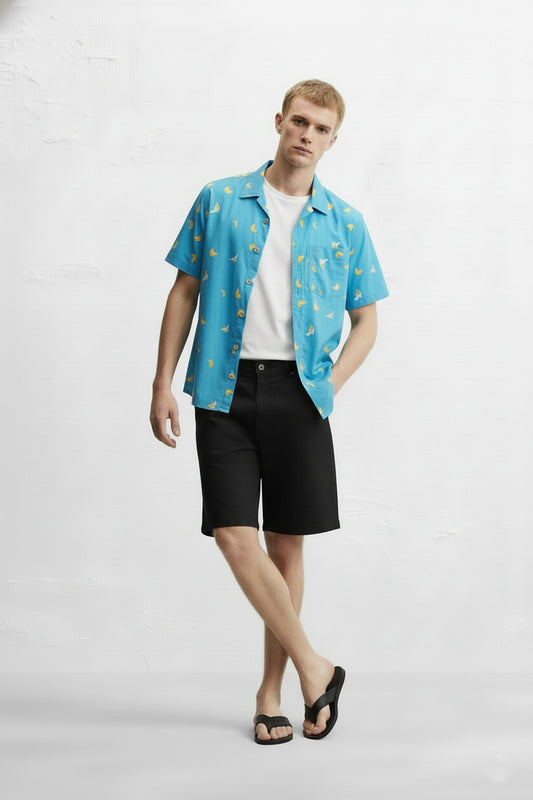 Men's Printed Woven Cotton Shirt