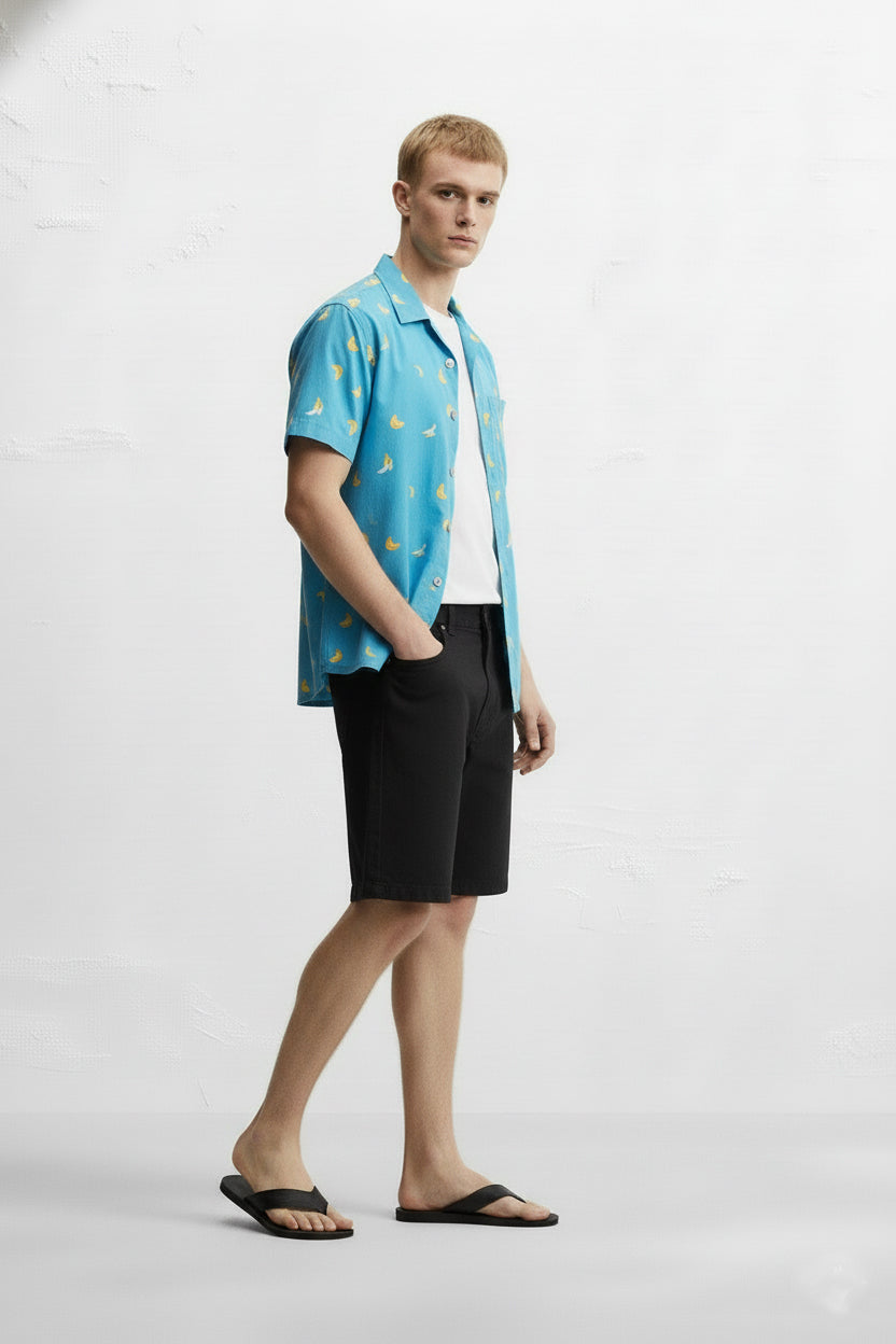 Men's Printed Woven Cotton Shirt