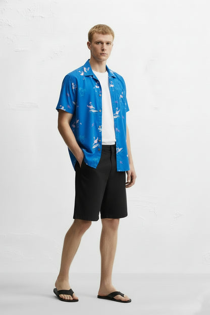 Men's Printed Woven Cotton Shirt