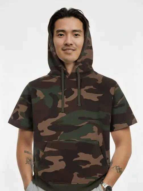 Hawks Bay Short Sleeve Hoodie #Camo
