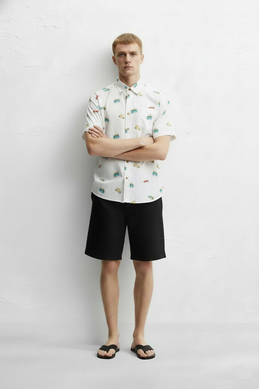 Men's Printed Woven Cotton Shirt
