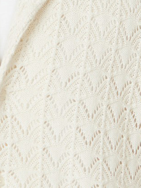 Crochet Short Sleeve Shirt - #4078