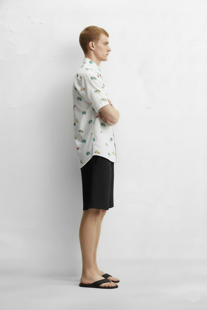 Men's Printed Woven Cotton Shirt