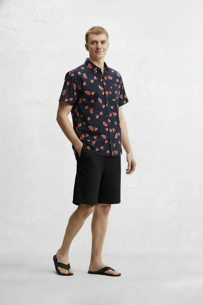 Men's Printed Woven Cotton Shirt