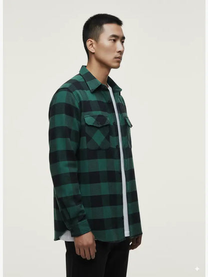Flannel Long Sleeve Buffalo Plaid Shirt