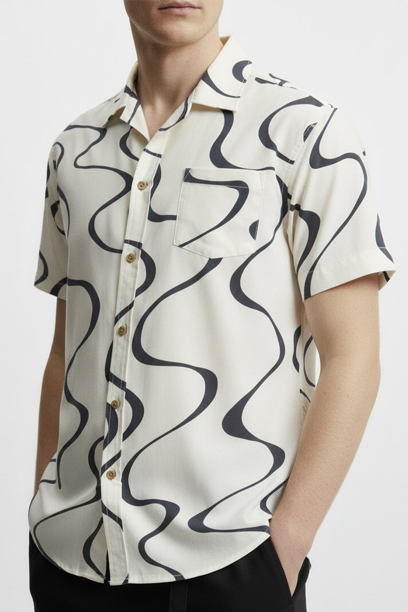Men's Printed Woven Cotton Shirt