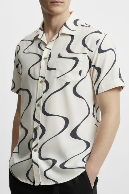 Men's Printed Woven Cotton Shirt