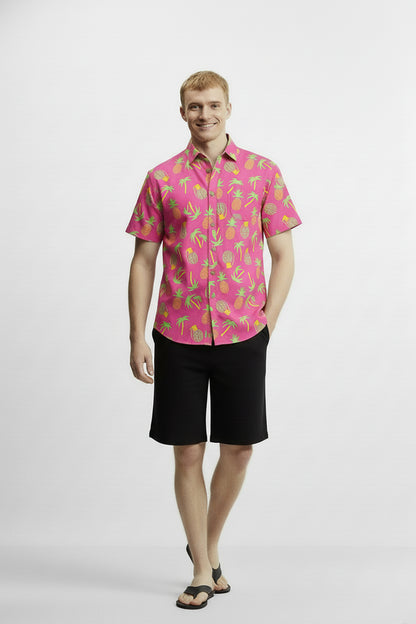 Men's Printed Woven Cotton Shirt
