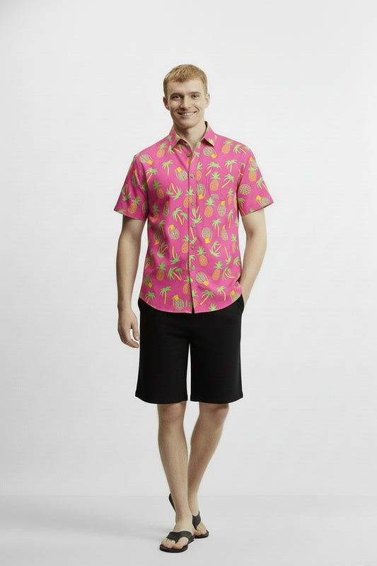 Men's Printed Woven Cotton Shirt