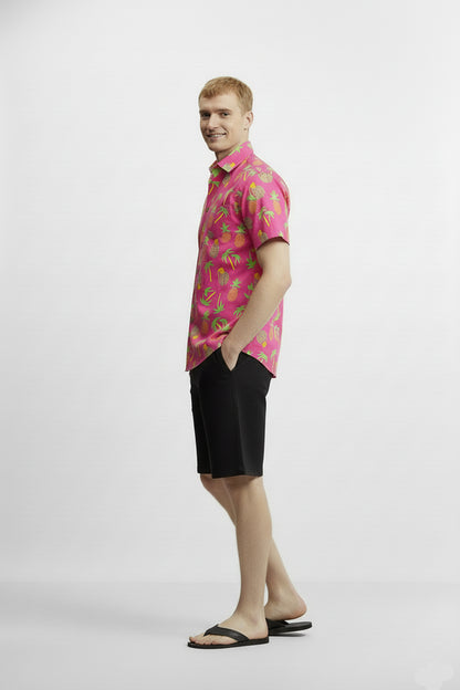 Men's Printed Woven Cotton Shirt