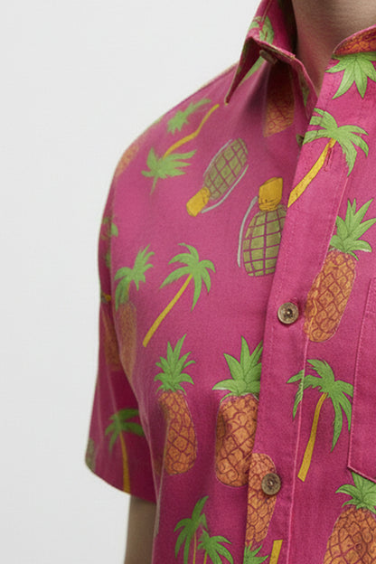 Men's Printed Woven Cotton Shirt
