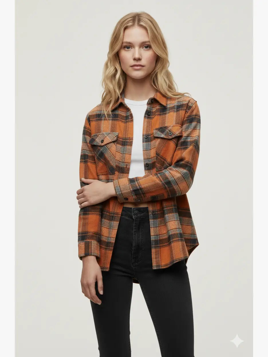 Flannel Long Sleeve Buffalo Plaid Shirt