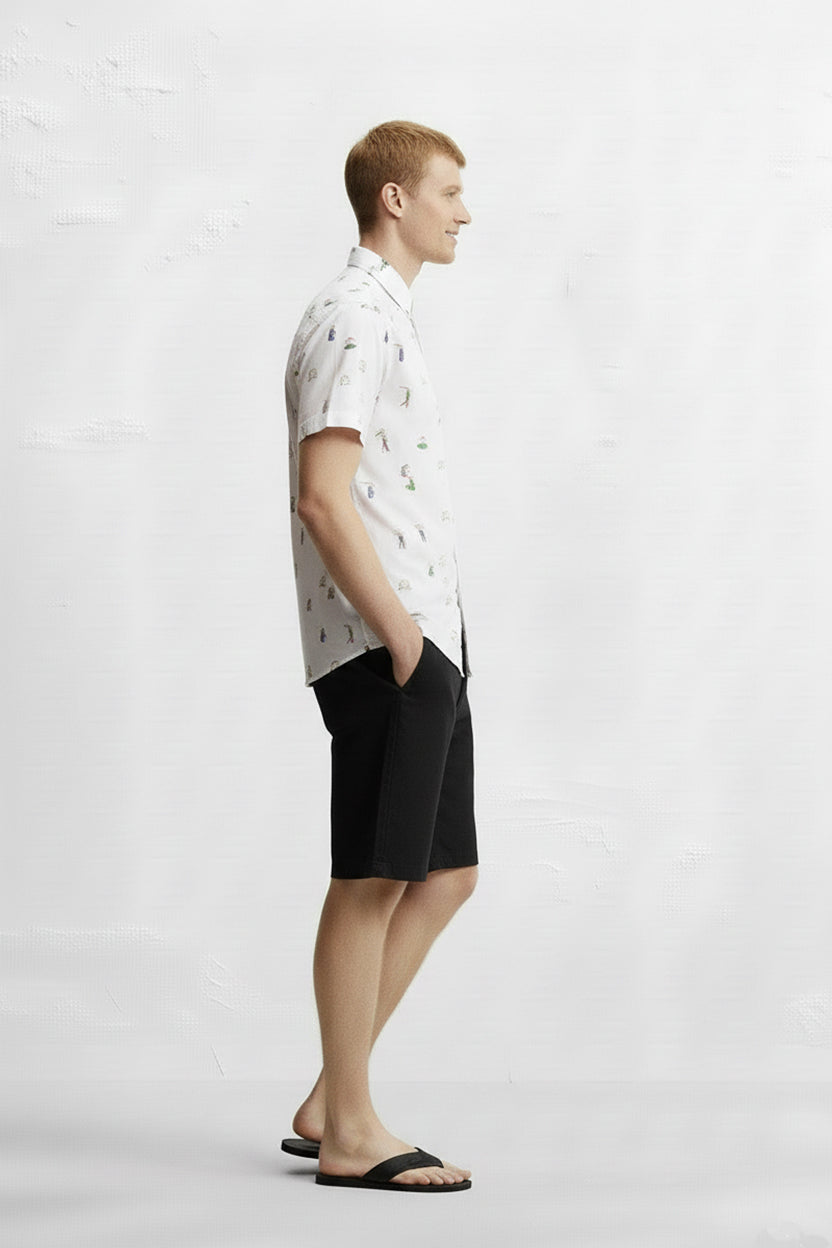 Men's Printed Woven Cotton Shirt