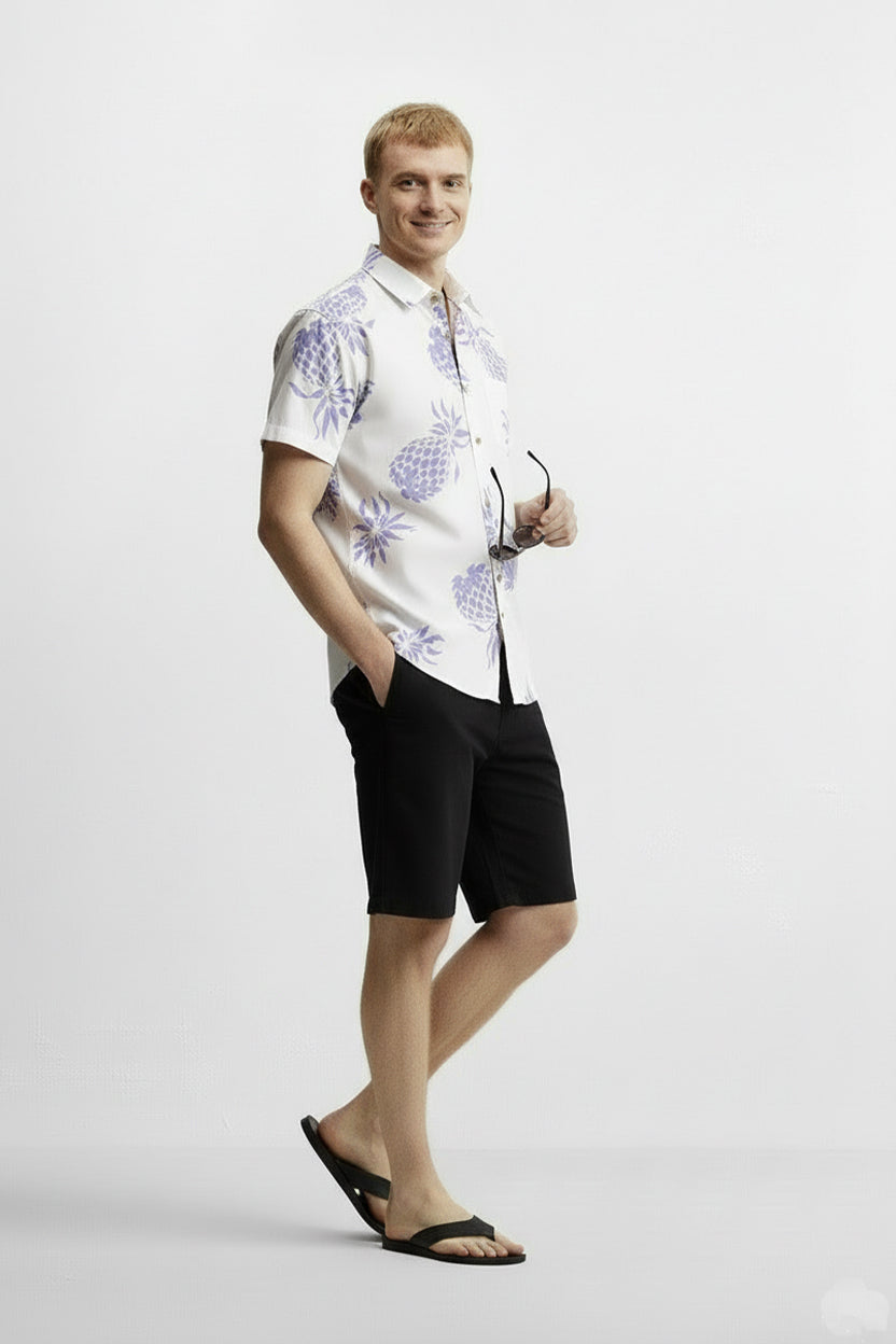 Men's Printed Woven Cotton Shirt