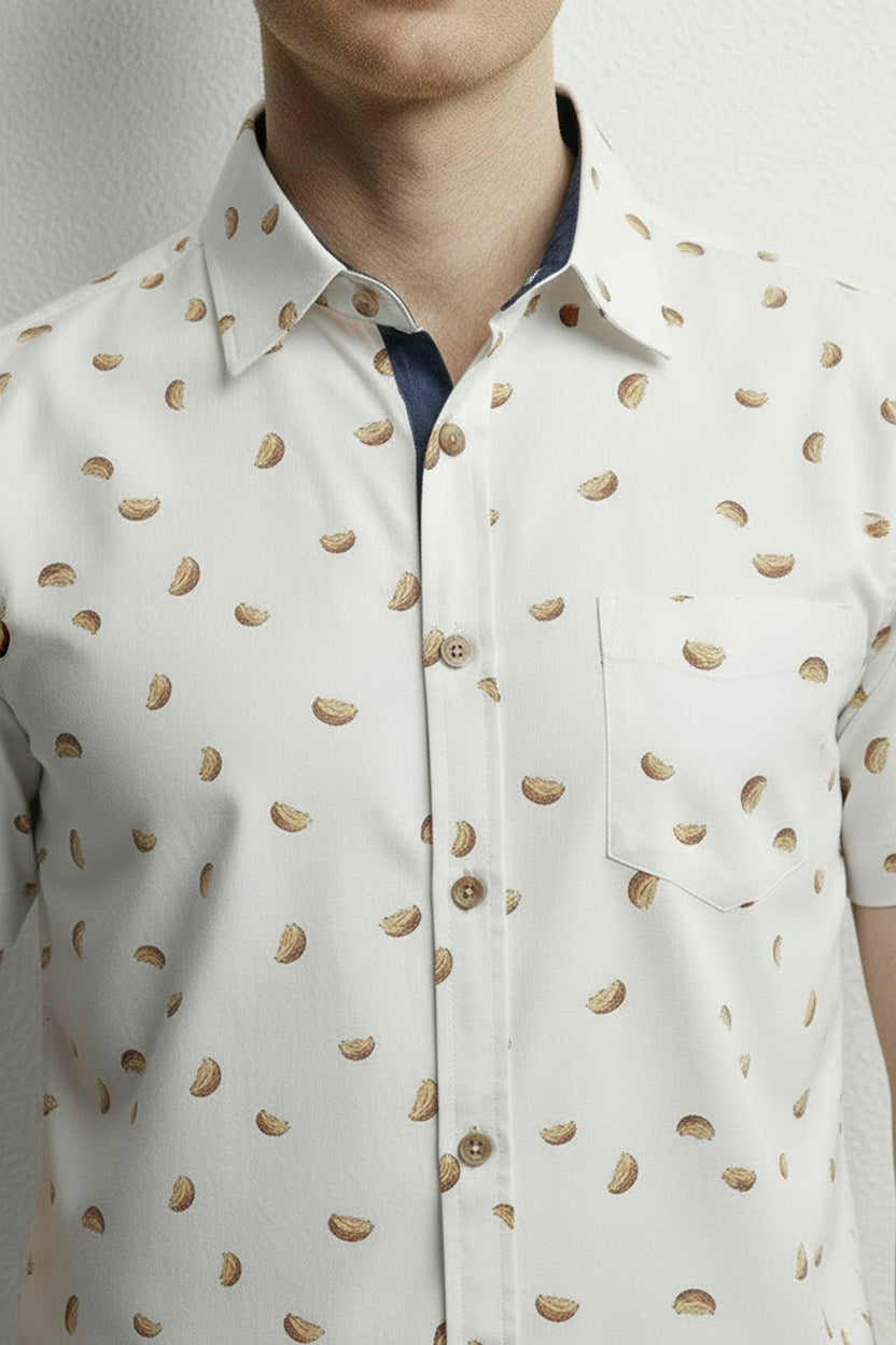 Men's Printed Woven Cotton Shirt