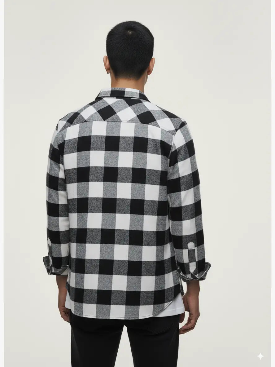 Flannel Long Sleeve Buffalo Plaid Shirt