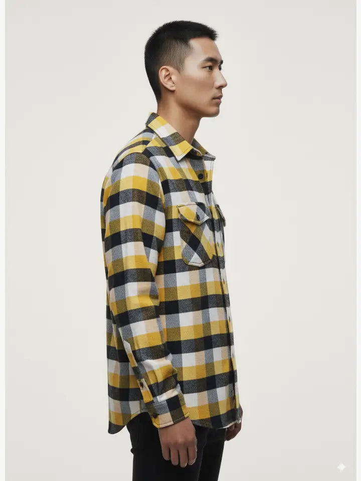 Flannel Long Sleeve Buffalo Plaid Shirt