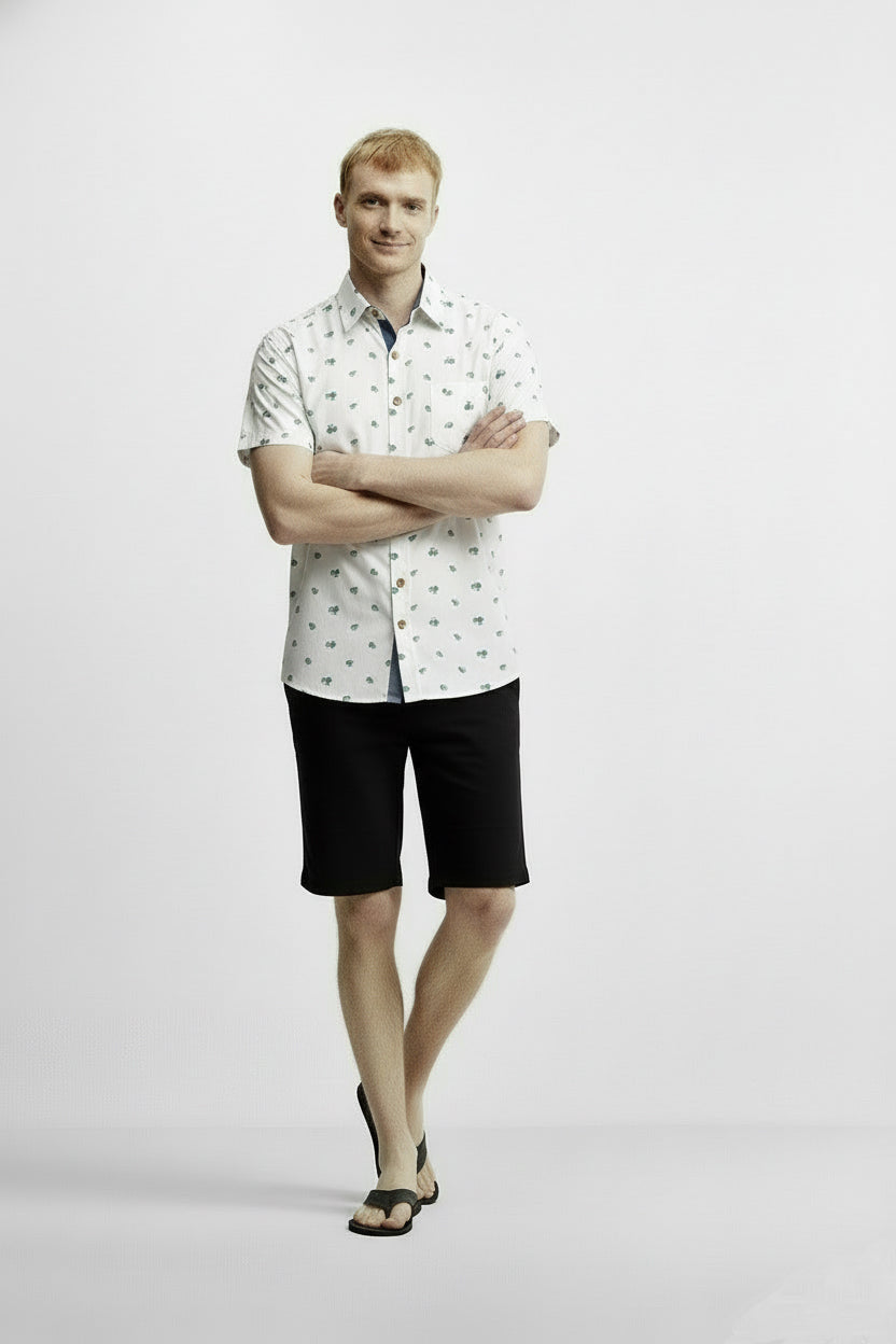 Men's Printed Woven Cotton Shirt