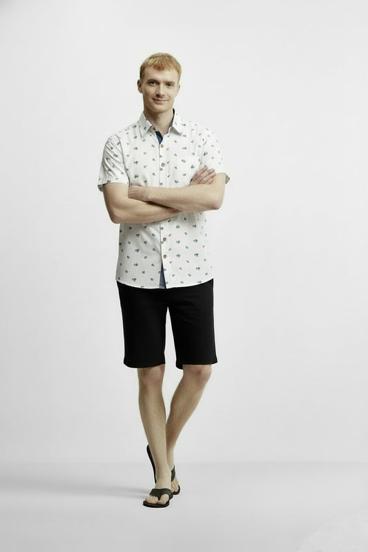 Men's Printed Woven Cotton Shirt
