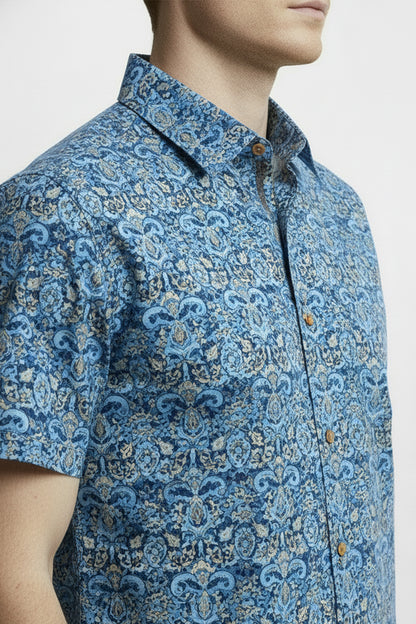 Men's Printed Woven Cotton Shirt
