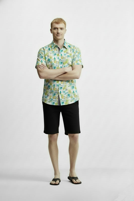 Men's Printed Woven Cotton Shirt