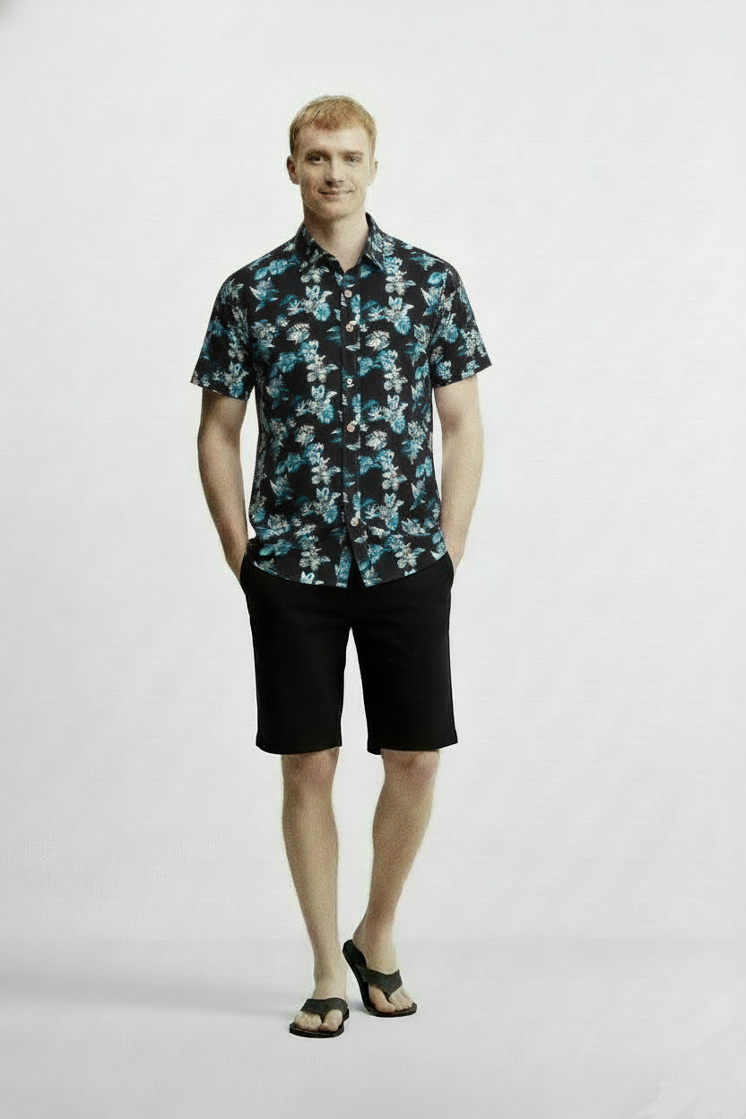 Men's Printed Woven Cotton Shirt