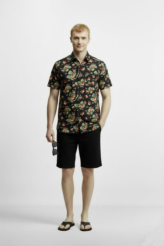 Men's Printed Woven Cotton Shirt