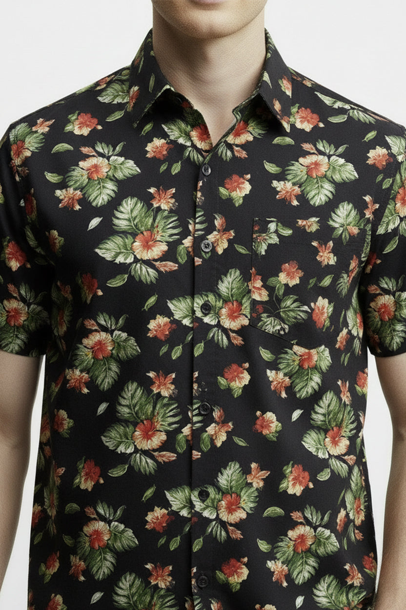 Men's Printed Woven Cotton Shirt
