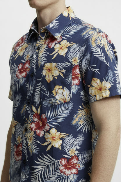 Men's Printed Woven Cotton Shirt