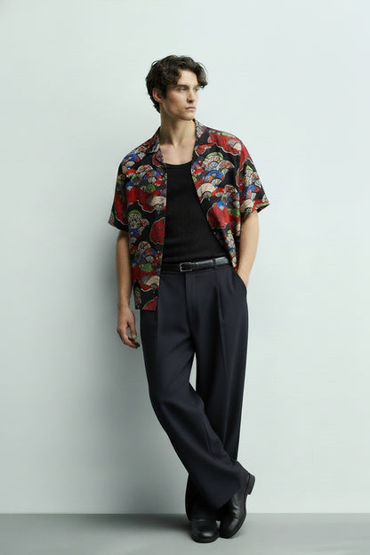 Men's Printed Woven Cotton Shirt