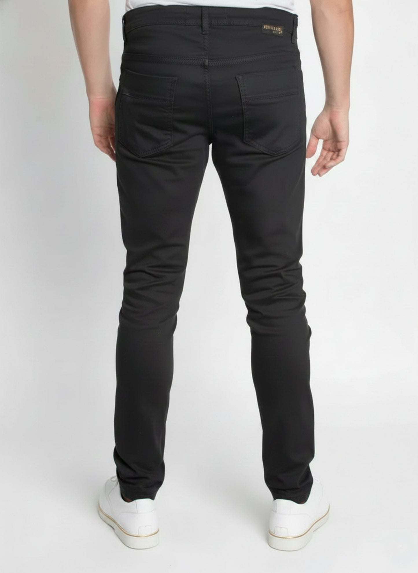 SKINNY STRETCH TWILL JEANS -#BLACK