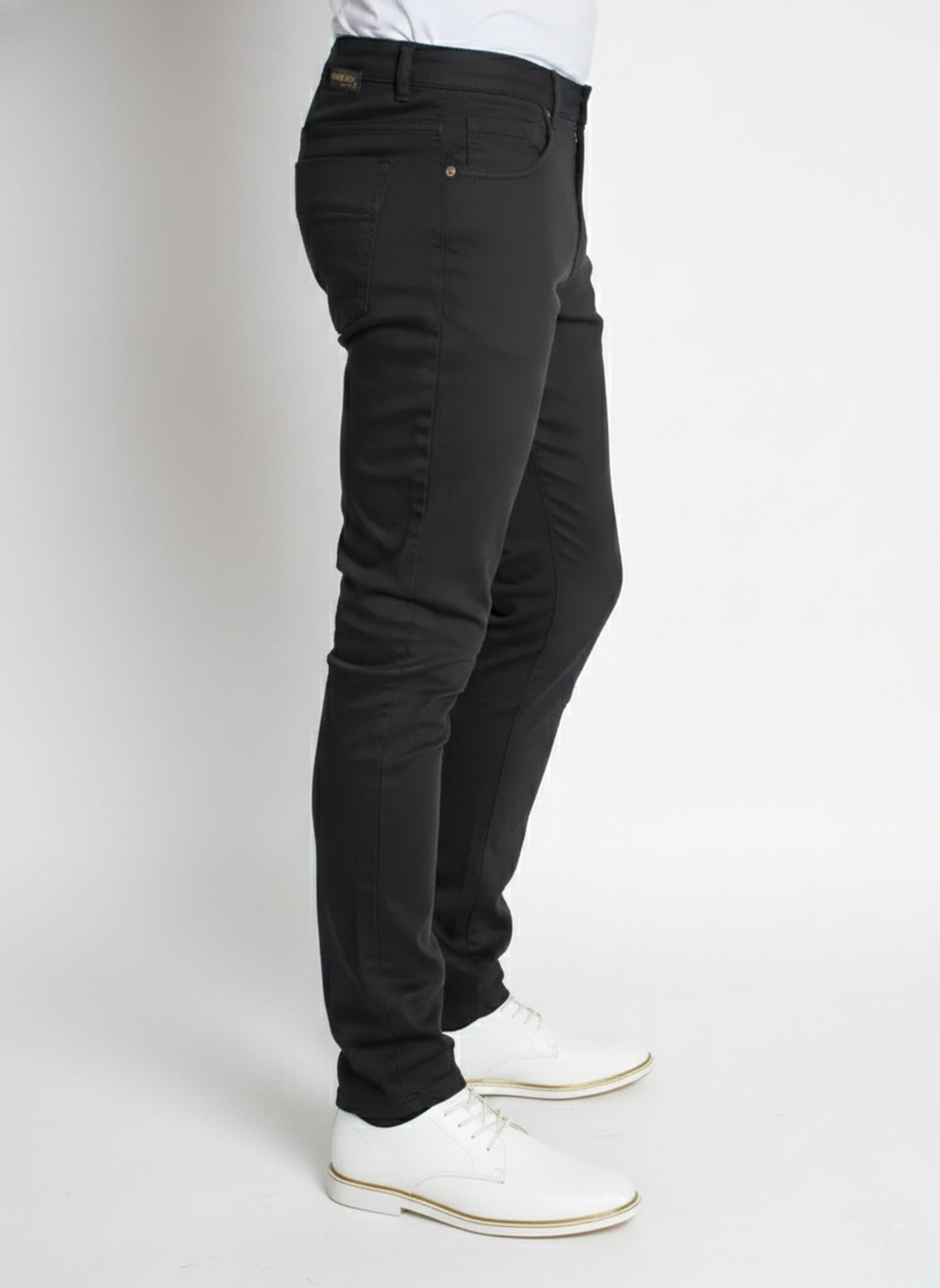 SKINNY STRETCH TWILL JEANS -#BLACK