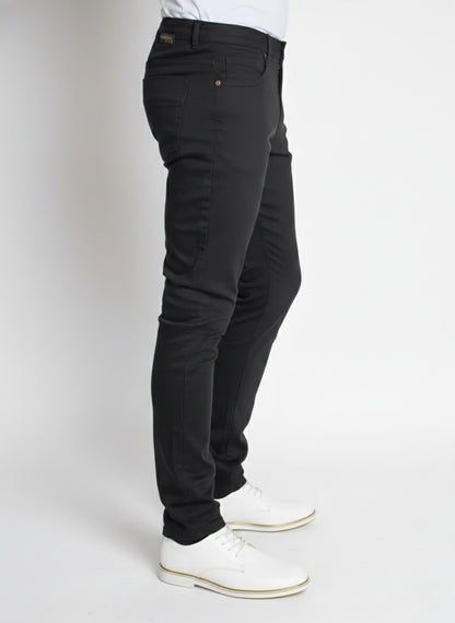 SKINNY STRETCH TWILL JEANS -#BLACK