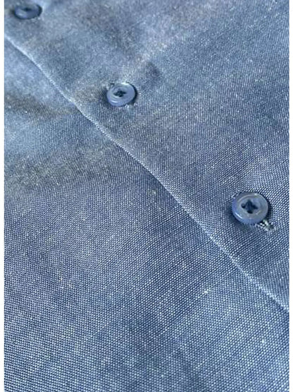 Chambray Boxy Fit Shirt (Sky Blue)