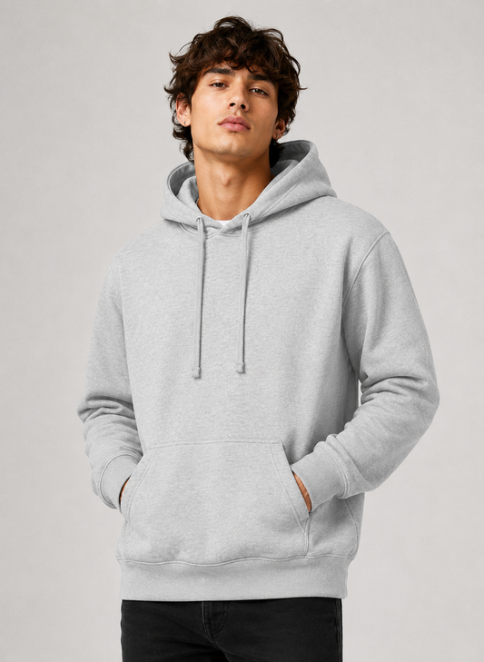 Unisex Fleece Pullover Hoodie #Gray