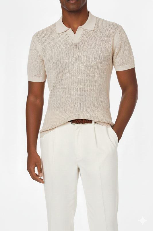 Knitted Polo HB-S4092 BEIGE