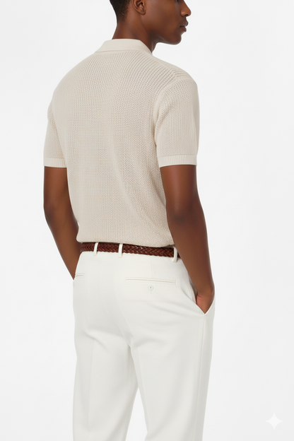 Knitted Polo HB-S4092 BEIGE