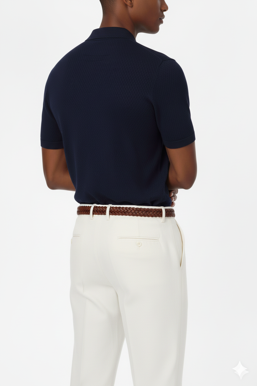 Knitted Polo HB-S2300102 NAVY