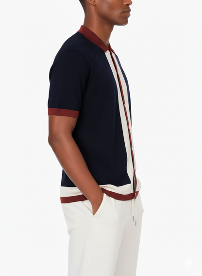 Knitted Polo HB-0008 NAVY