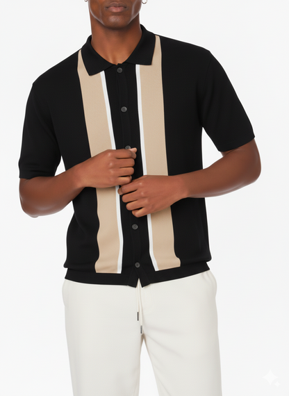 Knitted Polo HB-0094 BLACK
