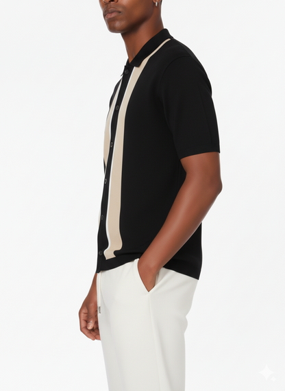 Knitted Polo HB-0094 BLACK