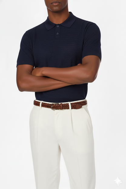 Knitted Polo HB-S2300102 NAVY