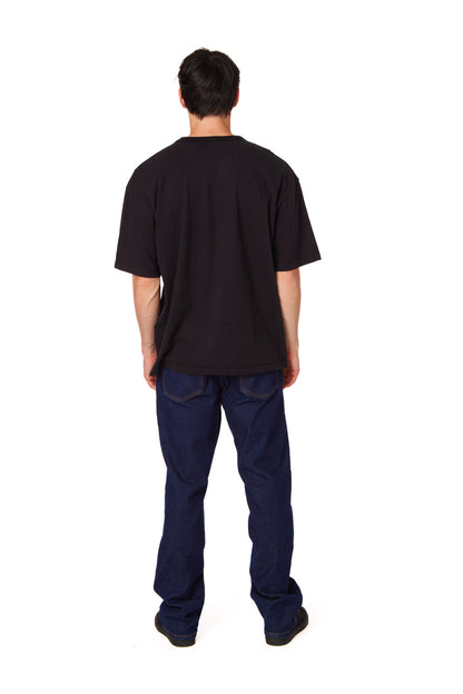 Men's Cotton Heavy Loose Fit T-Shirt #Black
