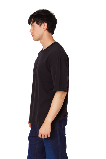 Men's Cotton Heavy Loose Fit T-Shirt #Black